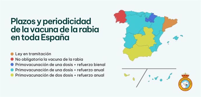 La Real Sociedad Canina pide unificar las dosis, plazos y periodicidad de la vacuna de la rabia en toda España.