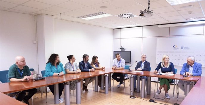 La consejera de Sanidad del Gobierno de Canarias, Esther Monzón, en la presentación de un proyecto piloto de cuidados paliativos en Tenerife