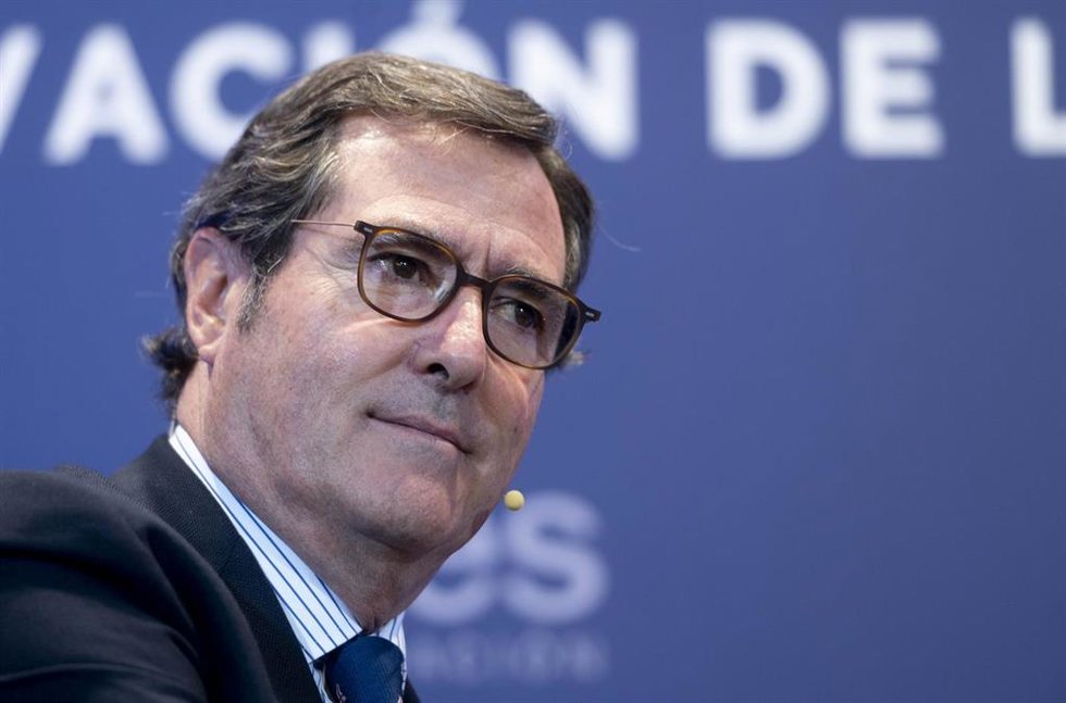 El presidente de la CEOE, Antonio Garamendi. 