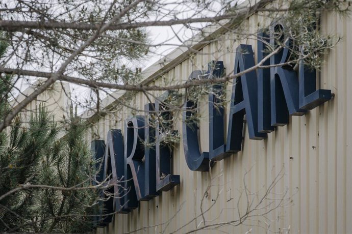 Archivo - Rótulo de la fábrica Marie Claire en Vilafranca