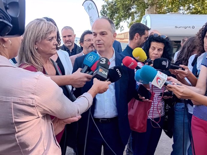 El secretario general de Junts, Jordi Turull, en la Fira de Sant Miquel de Lleida.