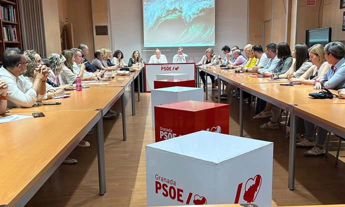 Encuentro de secretarios de Organización del PSOE junto con el secretario general del PSOE de Granada, Pepe Entrena