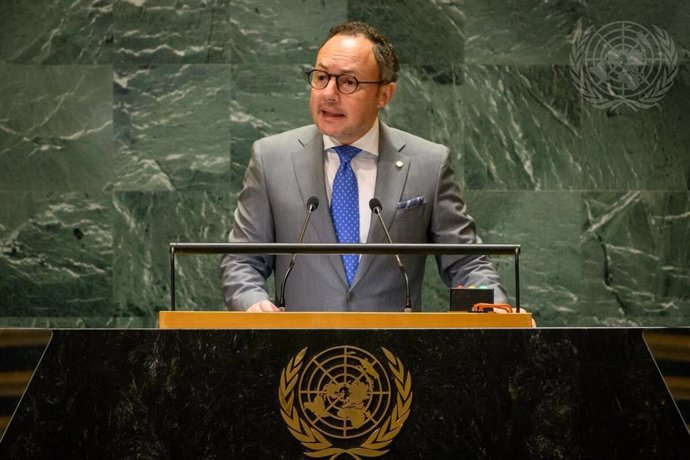 Espot durante su intervención en la Asamblea de la ONU