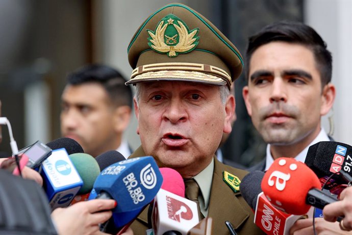 Santiago 27 de septiembre 2024. General de Carabineros Ricardo Yañez en La Moneda. Edwin Navarro/Aton Chile