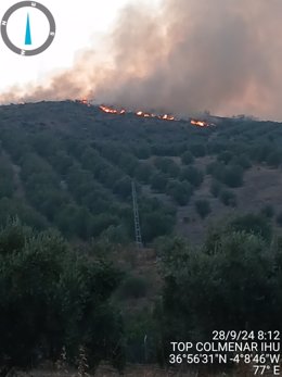 Incendio en Alcaucín.