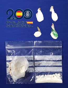 Los envoltorios de cocaína incautados en Salamanca