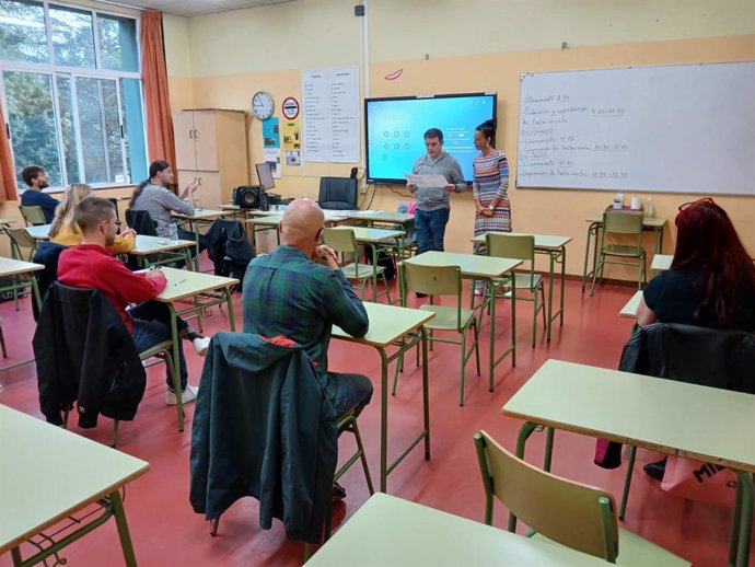 Participantes en las pruebas de certificación de lengua asturiana.