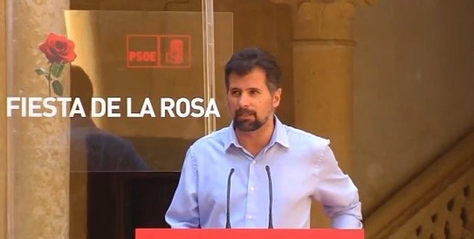 El secretario general del PSCyL, Luis Tudanca, en un acto en León