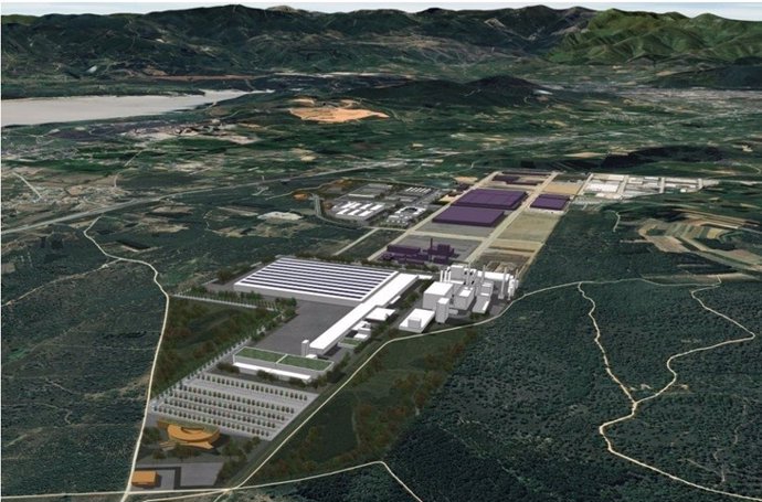 Recreación del proyecto de ampliación del polígono industrial 'El Bayo' en Cubillos del Sil (León)