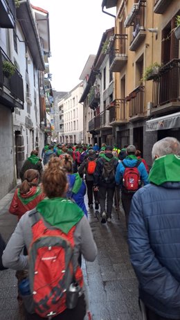 Marcha en Villabona organizada por Contra el Cáncer Gipuzkoa