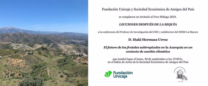 Invitación a la conferencia.