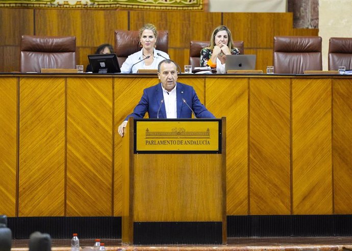 Archivo - El diputado del PSOE-A José Luis Ruiz Espejo interviene en el Pleno del Parlamento andaluz. (Foto de archivo).