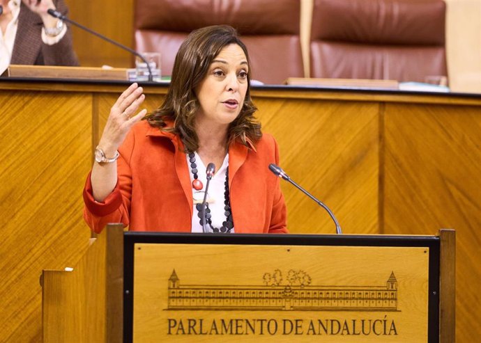 Archivo - La diputada del PSOE-A Isabel Ambrosio, en el Pleno del Parlamento andaluz. (Foto de archivo).