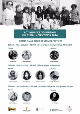 Cartel de los vermús poéticos del próximo mes de octubre