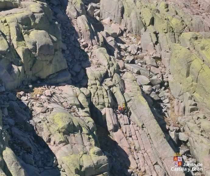 Imagen del rescate en Gredos