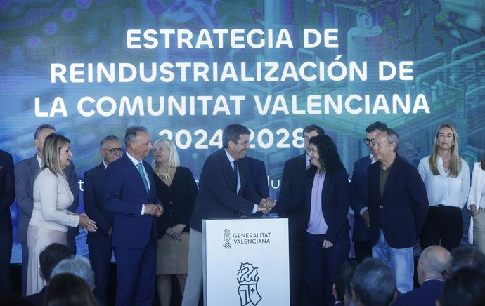 El president de la Generalitat Valenciana, Carlos Mazón, presenta l''Estratègia de reindustrialització" de la Comunitat 2024-2028
