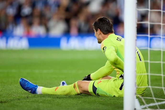 Thibaut Courtois durante un partido del Real Madrid