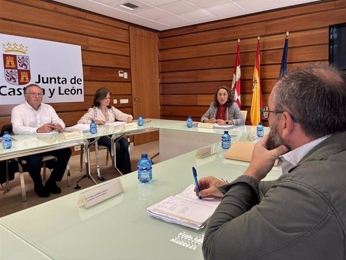 María González Corral en un momento de la reunión con los representantes de las Redes de Grupos de Acción Local en Castilla y León