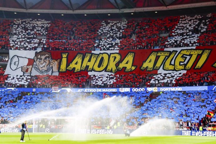 Archivo - Imagen del Fondo Sur del Estadio Civistas Metropolitano durante un partido del Atlético de Madrid