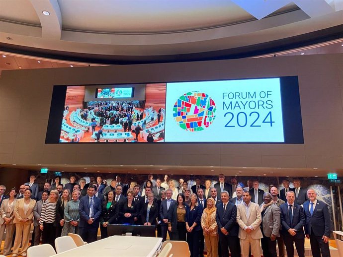 La consejera municipal de Hacienda y Fondos Europeos del Ayuntamiento de Zaragoza, Blanca Solans en la Cumbre de las Ciudades del Futuro, un evento organizado por la Organización de Naciones Unidas (ONU) en Ginebra (Suiza)