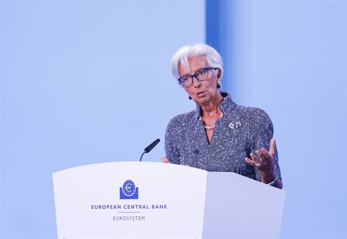 FRANKFURT, Sept. 12, 2024  -- European Central Bank (ECB) President Christine Lagarde speaks at a press conference at the ECB headquarters in Frankfurt, Germany, Sept. 12, 2024. The ECB on Thursday announced it would cut key interest rates again, marking 