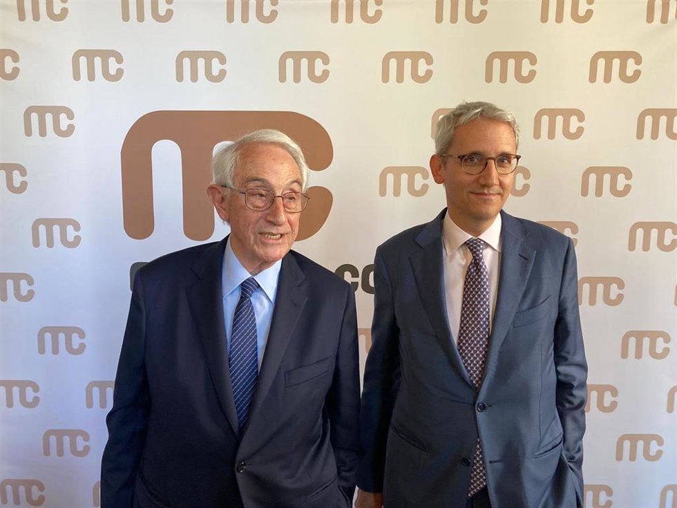 Archivo - El presidente de Miquel y Costas, Jordi Mercader Miró, y el vicepresidente ejecutivo, Jordi Mercader Barata.