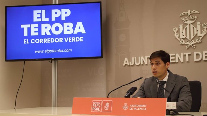 Borja Sanjuan en roda de premsa