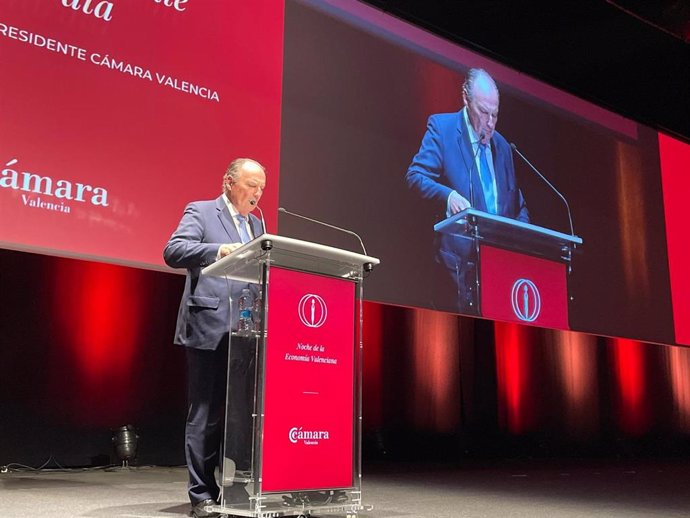 El presidente de Cámara Valencia, José Vicente Morata, durante la Noche de la Economía Valenciana