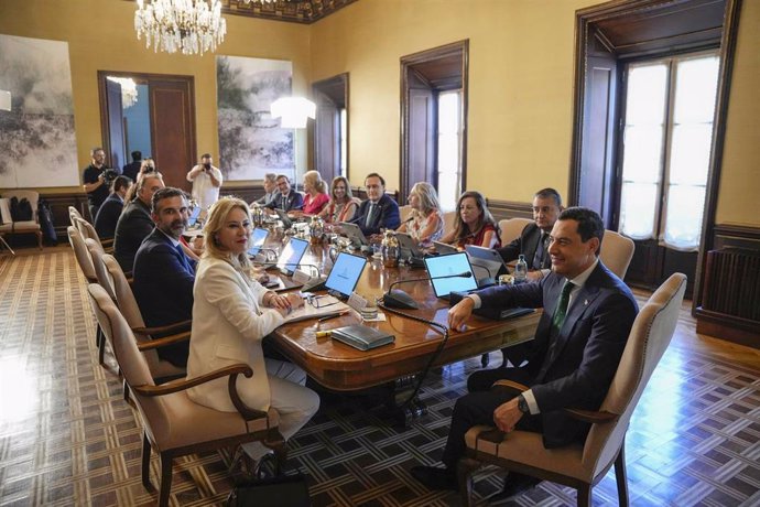 Archivo - Imagen de archivo de una reunión del Consejo de Gobierno en el Palacio de San Telmo.  