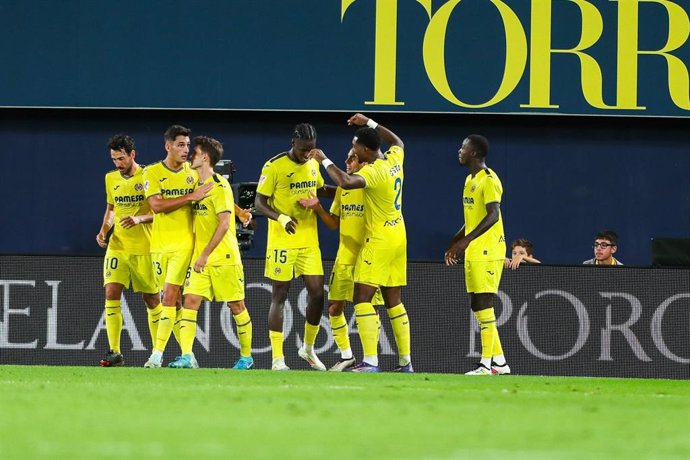 Nicolas Pépé celebra su gol en el Villarreal-Las Palmas