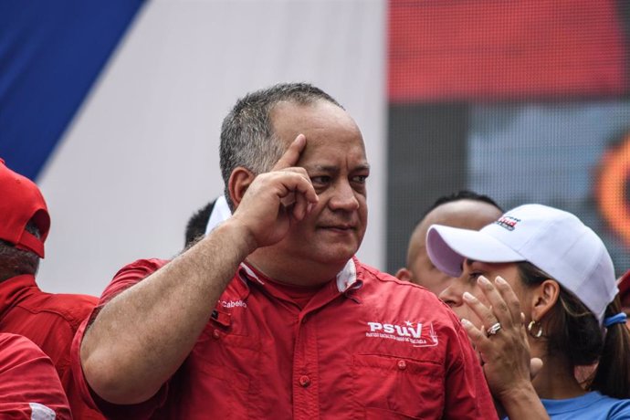 Archivo - El ministro del Interior y primer vicepresidente del Partido Socialista Unido de Venezuela (PSUV), Diosdado Cabello