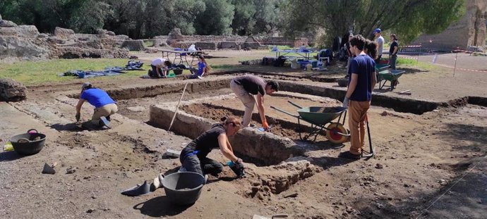 Excavaciones en Villa Adriana, a 28 kilómetros de Roma.