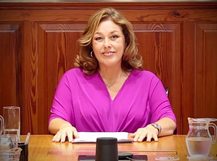 La presidenta del Parlamento de Canarias, Astrid Pérez