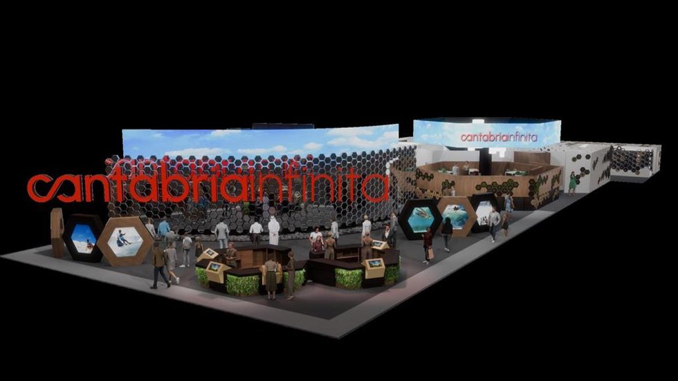 Infografía estand de Cantabria en FITUR.