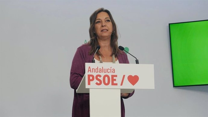 La portavoz del PSOE-A en materia de Fomento, Isabel Ambrosio, este martes