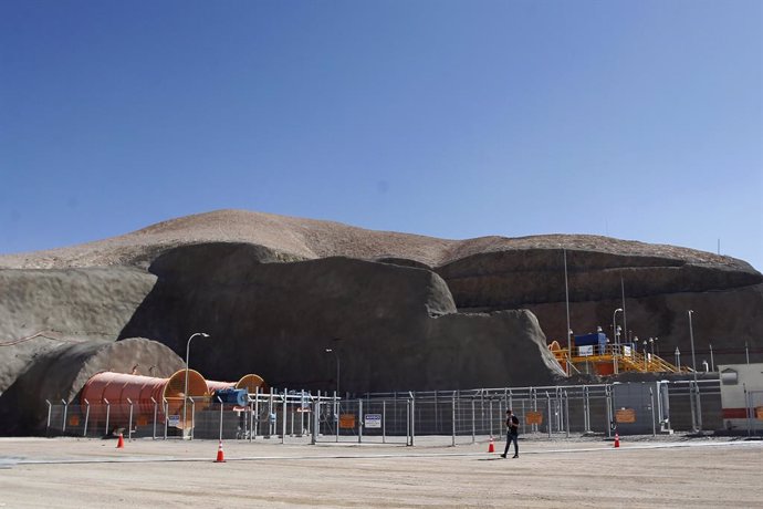 Calama, 14 de agosto 2019  El Presidente de la Republica, Sebastian Pinera, acompanado por el ministro de Mineria, Baldo Prokurica, y directivos de Codelco inaugura las operaciones subterraneas de la mina Chuquicamata.    Dragomir Yankovic/Aton Chile