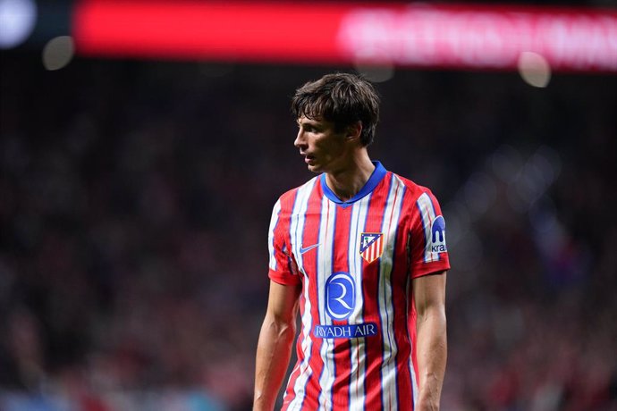 Robin Le Normand of Atletico de Madrid looks on during the Spanish League, LaLiga EA Sports, football match played between Atletico de Madrid and Real Madrid at Civitas Metropolitano stadium on September 29, 2024, in Madrid, Spain.