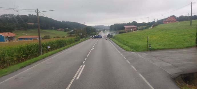 Imagen del accidente en Carreño.