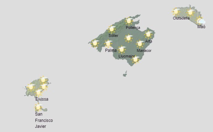 El tiempo hoy, miércoles 2 deoctubre, en Baleares.