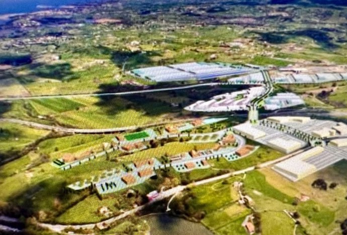 Vista del poligono Marina-Medio Cudeyo, declarado por el Gobierno regional Proyecto Singular de Interés Regional (PSIR)