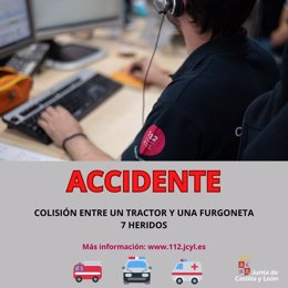 Gráfico elaborado por el 112 con datos del accidente registrado este miércoles en la ZA-P-2104