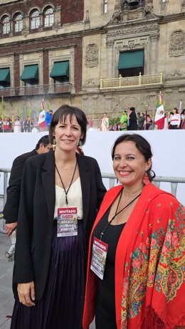 La portavoz nacional de BNG, Ana Pontón, y la eurodiputada Ana Miranda en la toma de posesión de la nueva presidenta de México, Claudia Sheinbaum