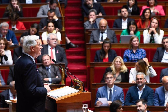 El primer ministro de Francia, Michel Barnier, comparece ante la Asamblea Nacional