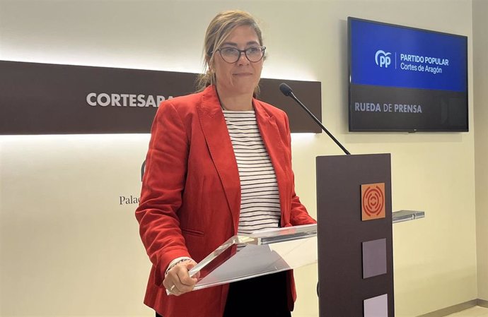 La portavoz de Sanidad del PP en las Cortes de Aragón, Susana Gaspar.