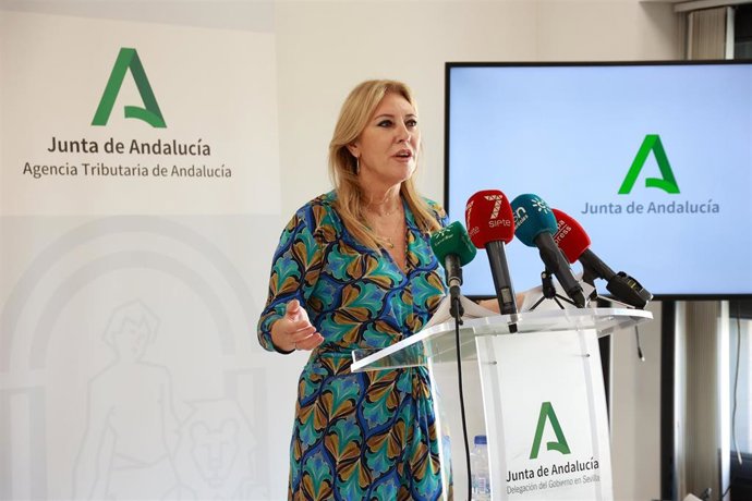La consejera portavoz del Gobierno de la Junta de Andalucía, Carolina España, en un acto en Sevilla.