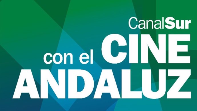 Cartel de la cadena de radio y televisión andaluza para apoyar al cine y a la industria audiovisual.