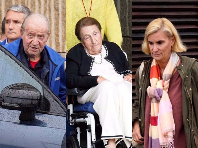 EL REY JUAN CARLOS SE REÚNE EN EL CLUB NÁUTICO DE SANXENXO CON SU HERMANA, LA INFANTA DOÑA MARGARITA, Y SU SOBRINA, MARÍA ZURITA