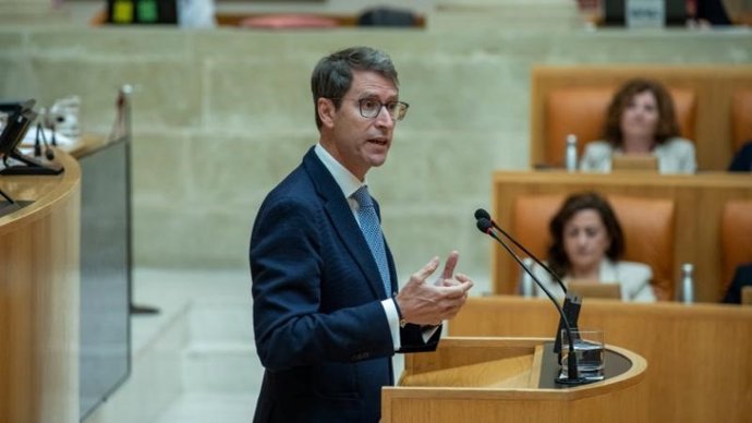 Archivo - El presidente del Gobierno riojano, Gonzalo Capellán