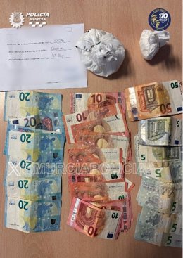 Imagen de la droga incautada por la Policía Local de Murcia