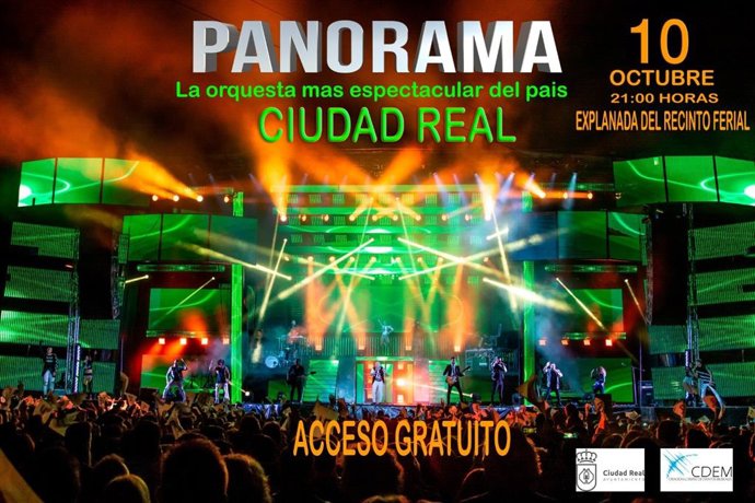 Cartel de la actuación de la Orquesta Panorama en Ciudad Real